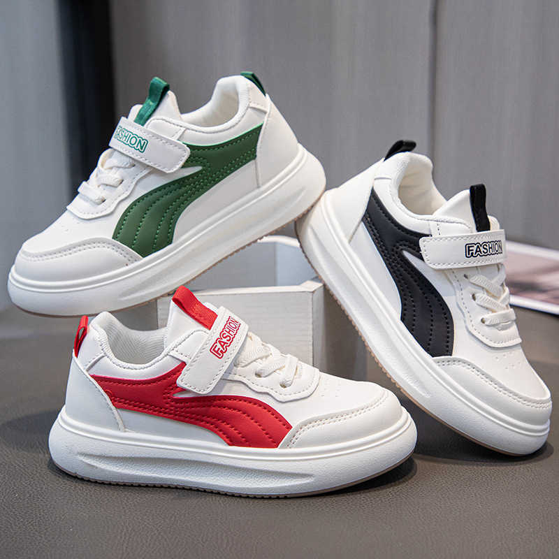 Athletic Outdoor Childrens board mens womens sports spring and autumn new styles white versatile thick soled boys casual shoes C260130