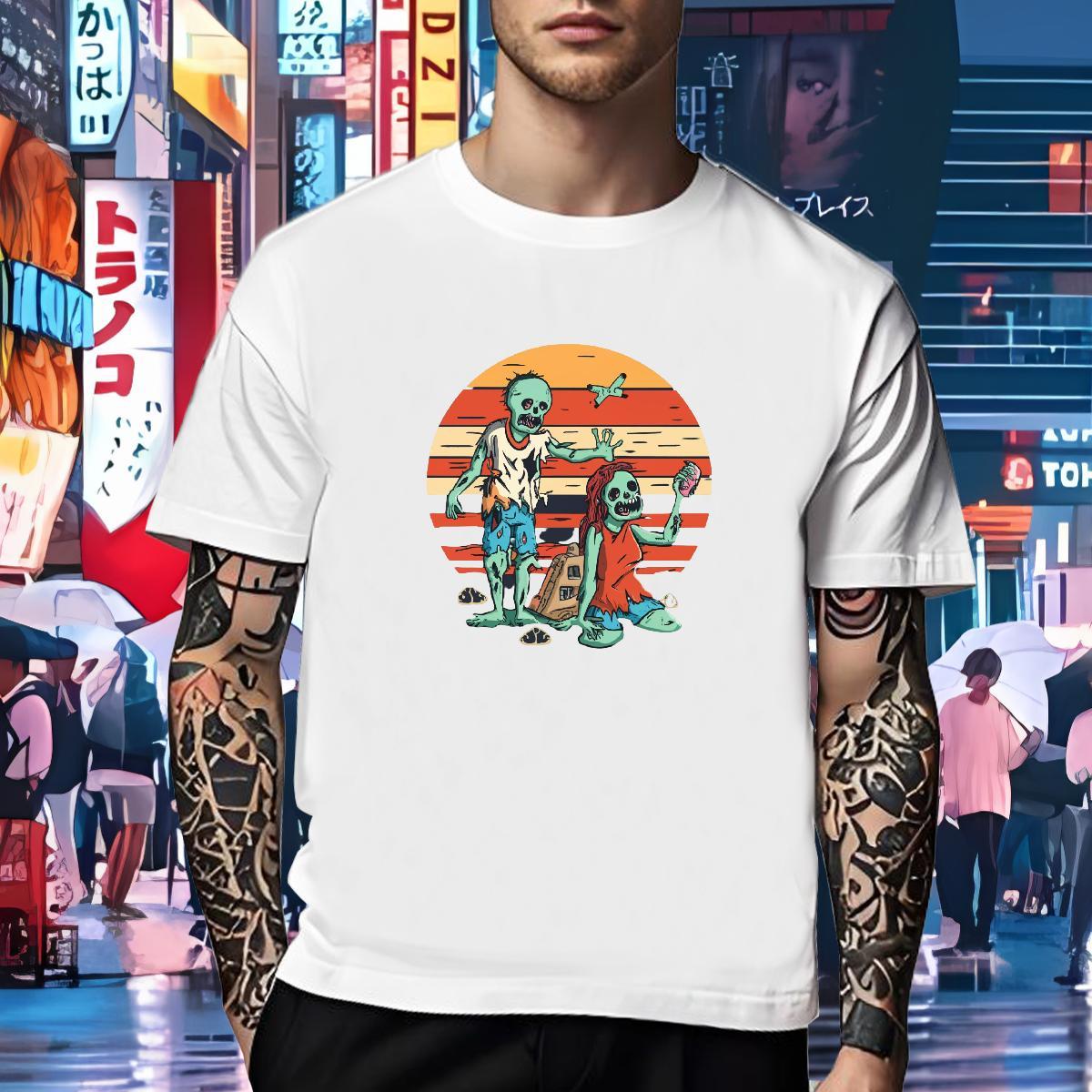 Wholesale T Shirts Men 100% Cotton 230g skull Daily Outfit Floral Print Breathable Crew Neck Tshirt for Man Woman Classic Polos