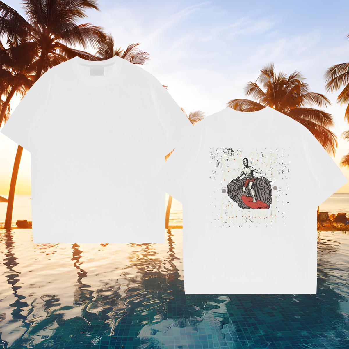 Free Shipping T-Shirts 230g Cotton portrait Hip Hop Asian Size Short Sleeve O-Neck Mens Tshirts 2024 New Top Tees