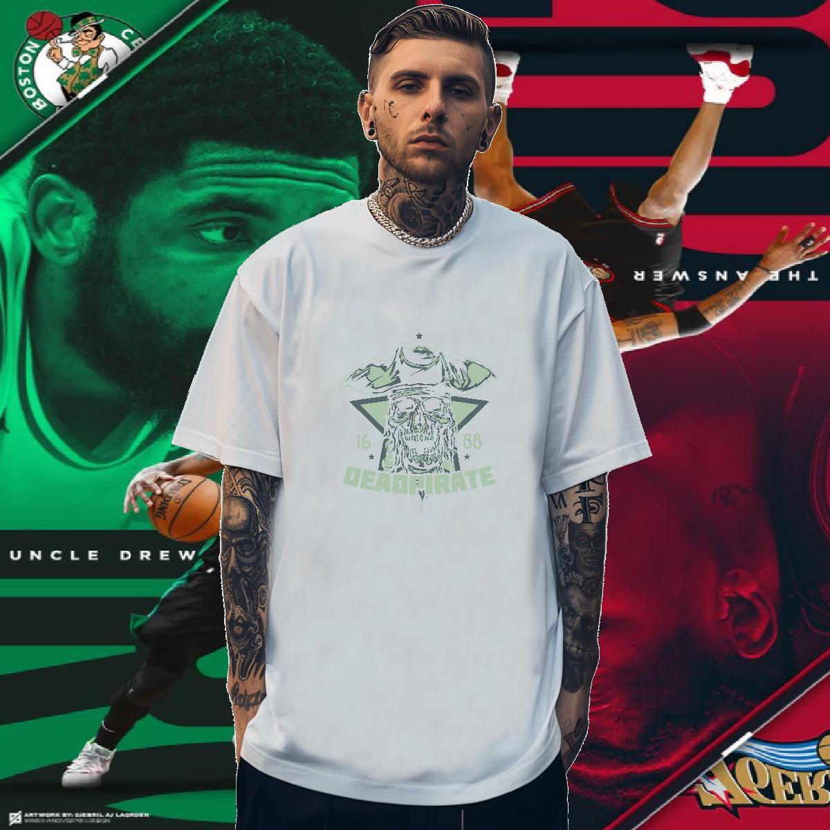 Cool T-Shirts for Men 230g Cotton skull Daily Wear Graphic Breathable Crew Neck Tshirts New Polos
