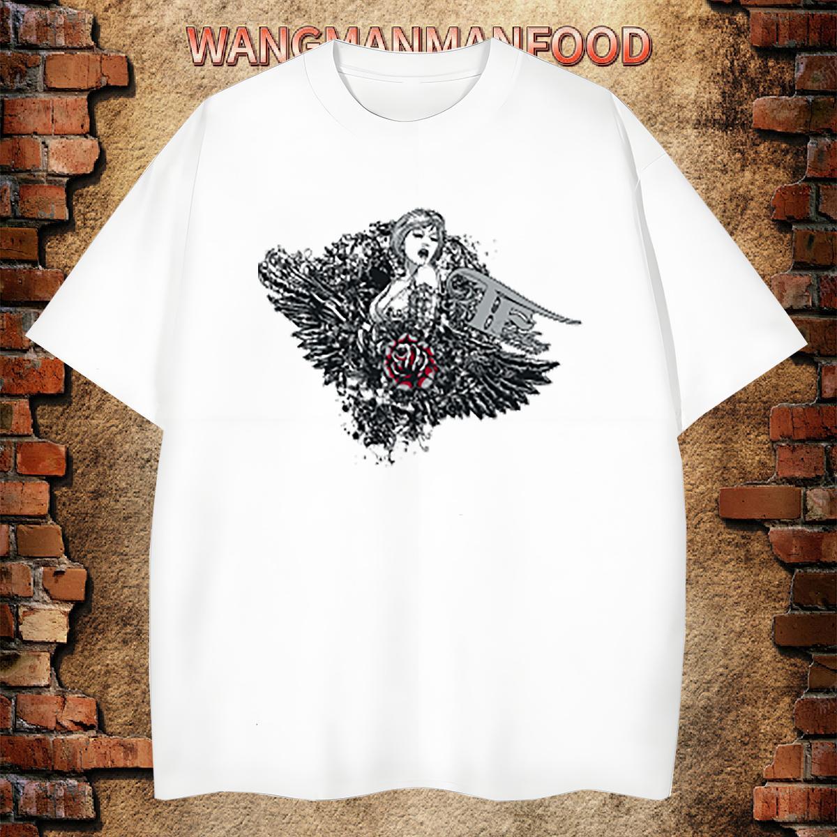 Cool T Shirts Men 230g Pure Cotton skull Home Outdoor White Plus Size Round Neck Short Sleeve Men Clothes T-Shirt 2024 Designer Tops