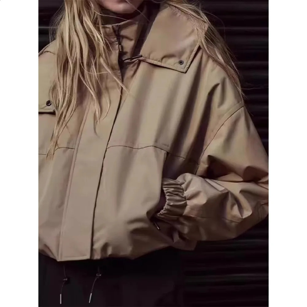 Spring/Summer Womens Fashion Elegant Classic Hooded Short Jacket Coat 240826