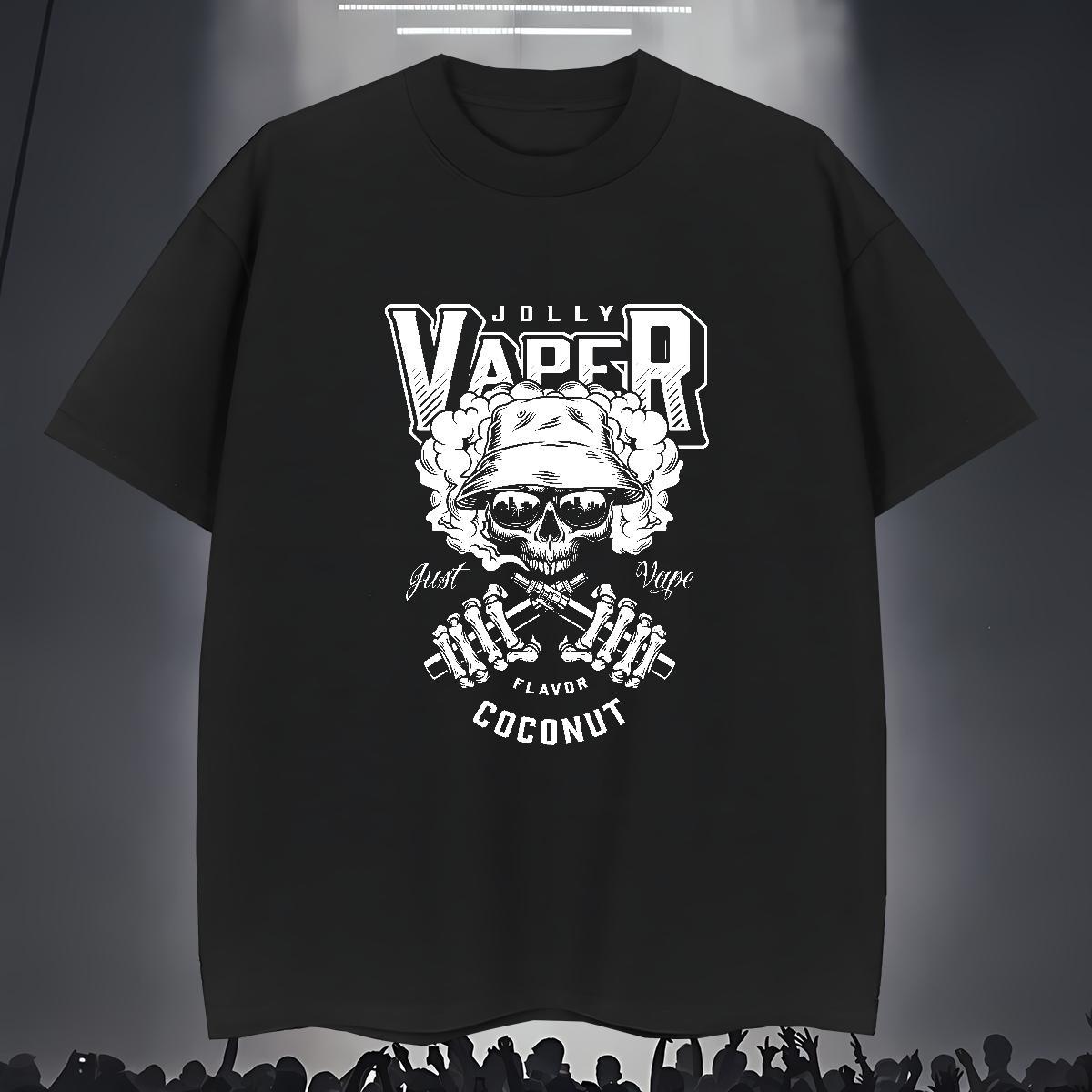 Unisex T-Shirts for Men 230g Cotton skull Street Wear Custom Print Plus Size Pure Cotton Men Tshirts Fashion Tees Shirts