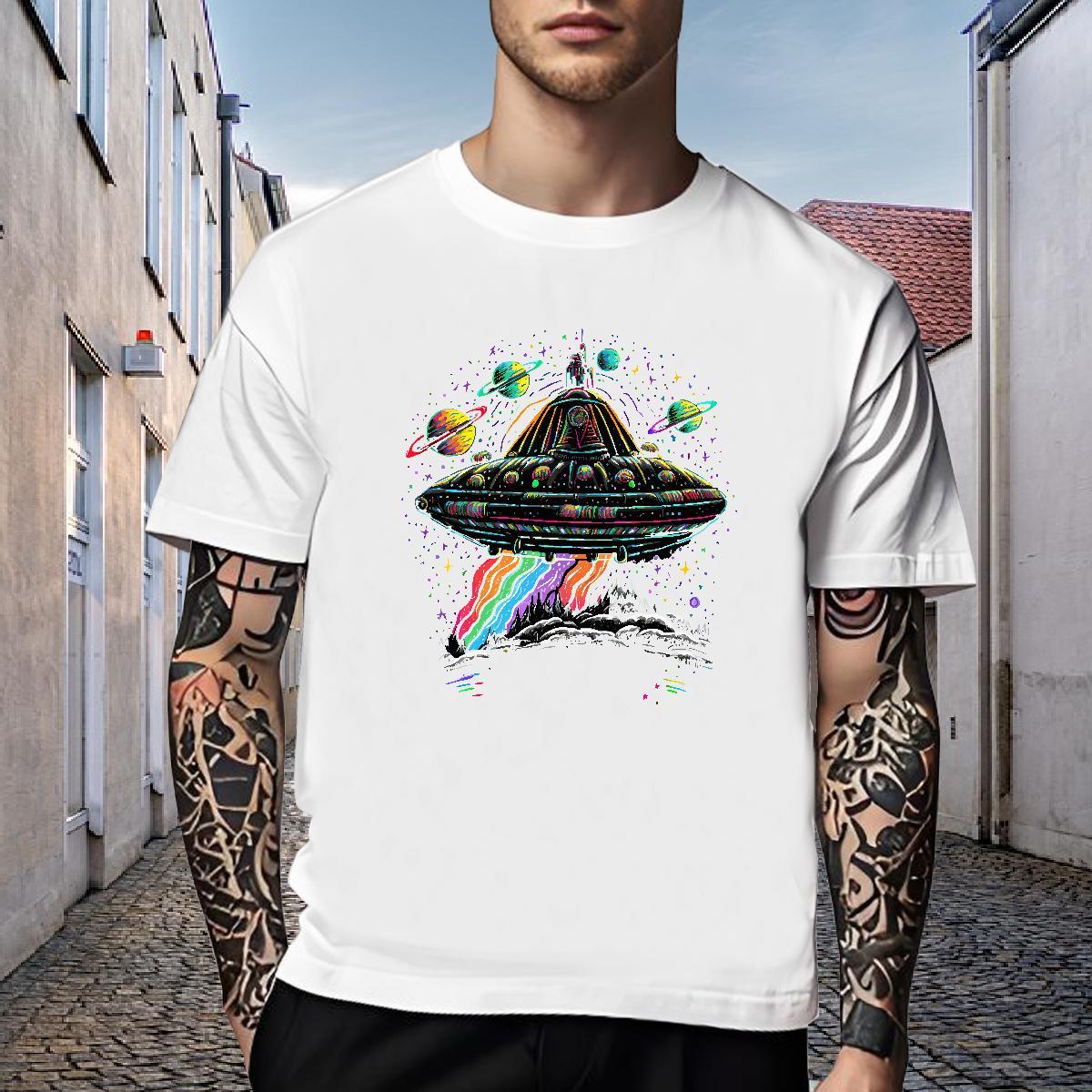 Classic Man T Shirts 230g Pure Cotton ET Street Wear Custom Printed Breathable Tshirts Fashion Tees Shirts