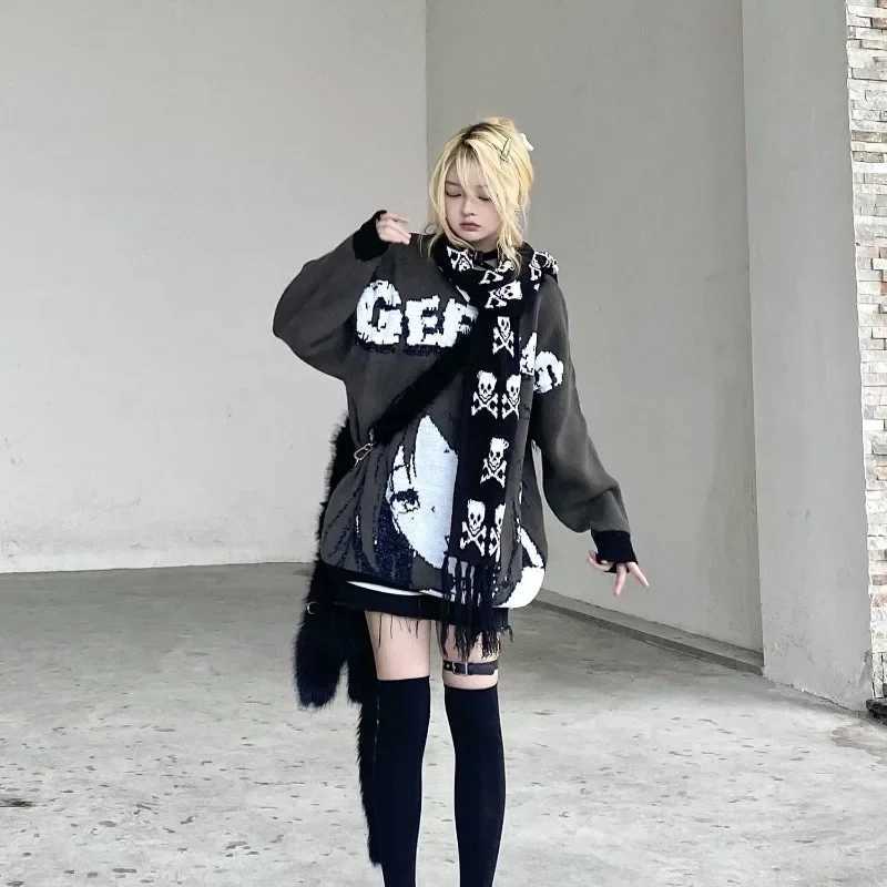 Dragon Skull Scarf Unisex Womens Winter Knitted Pashmina Shawl Black Acrylic Echape Luxury Womens Skeleton Packaging with Edges W240824