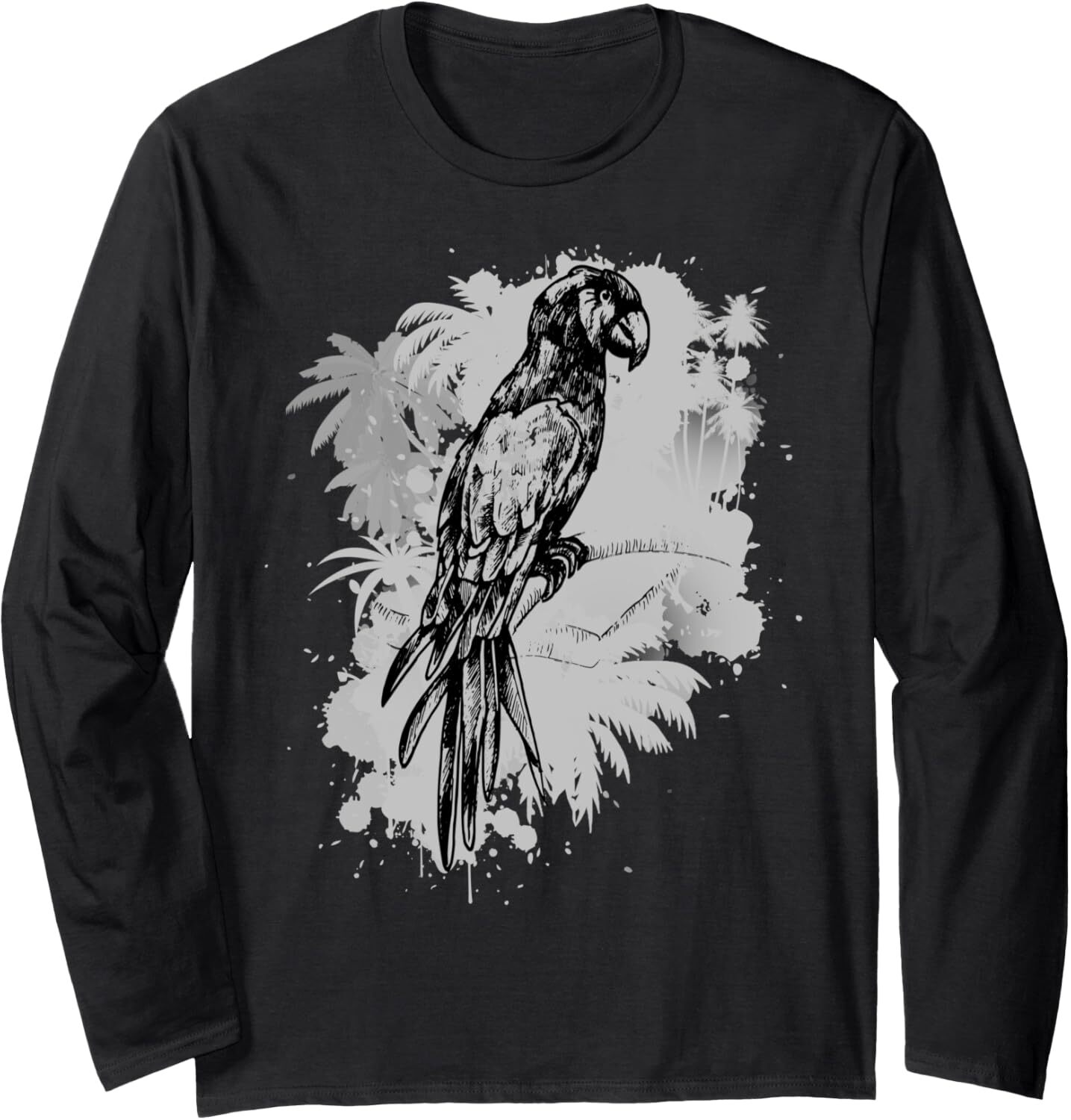 Long Sleeve Shirts for Men sweatshirt African Grey Parrot Bird Funny Parrot Lover Gift Long Sleeve Tee Streetwear Casual tops clothes