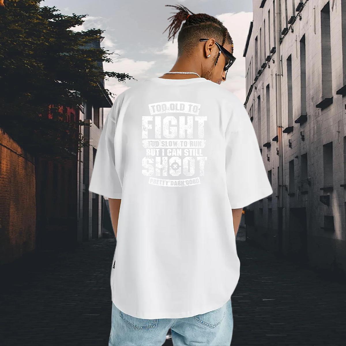 High Quality Men T Shirts 230g 100% Cotton letter Sports Casual Anime Breathable Crew Neck Men Tshirts 2024 DIY Tops Shirt