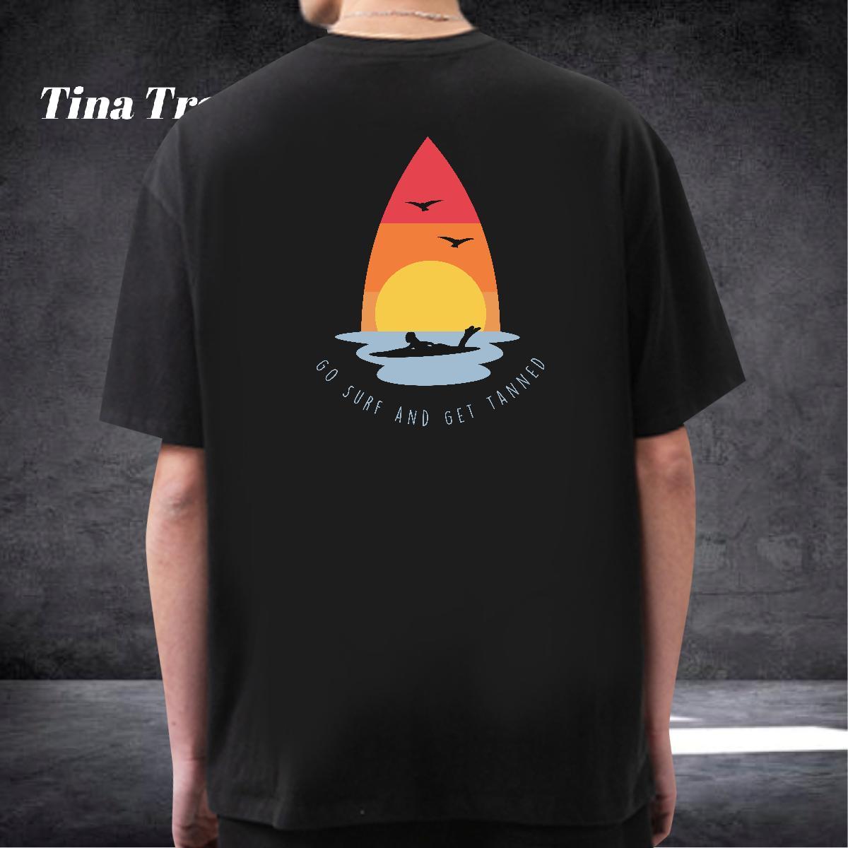 TOP Quality T-Shirts 230g Cotton beach Hip Hop Asian Size Round Neck Short Sleeve Tshirt for Man Woman Fashion New Tops Shirt