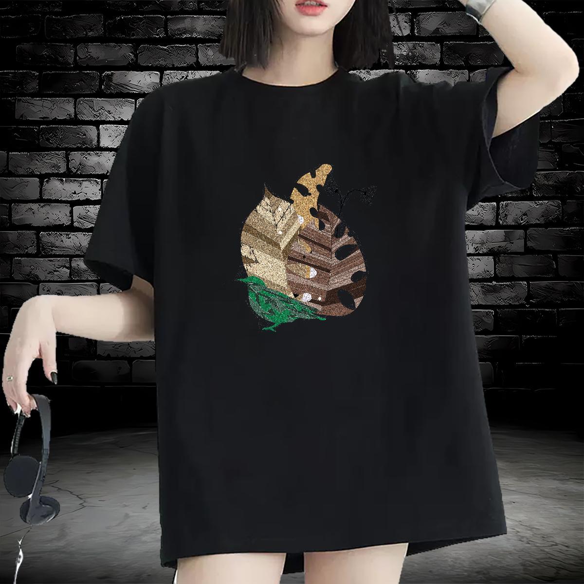 Designer Women Tshirts 230g Cotton icon Sport T Shirts Women Breathable Short Sleeve Plus Size Cartoon Tees