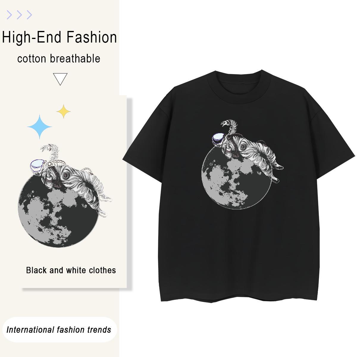 Designer Nice Couples T Shirts 230g 100% Cotton universe Hip Hop Street Woman T Shirts Round Neck Short Sleeve Anime Oversized Tops Tees