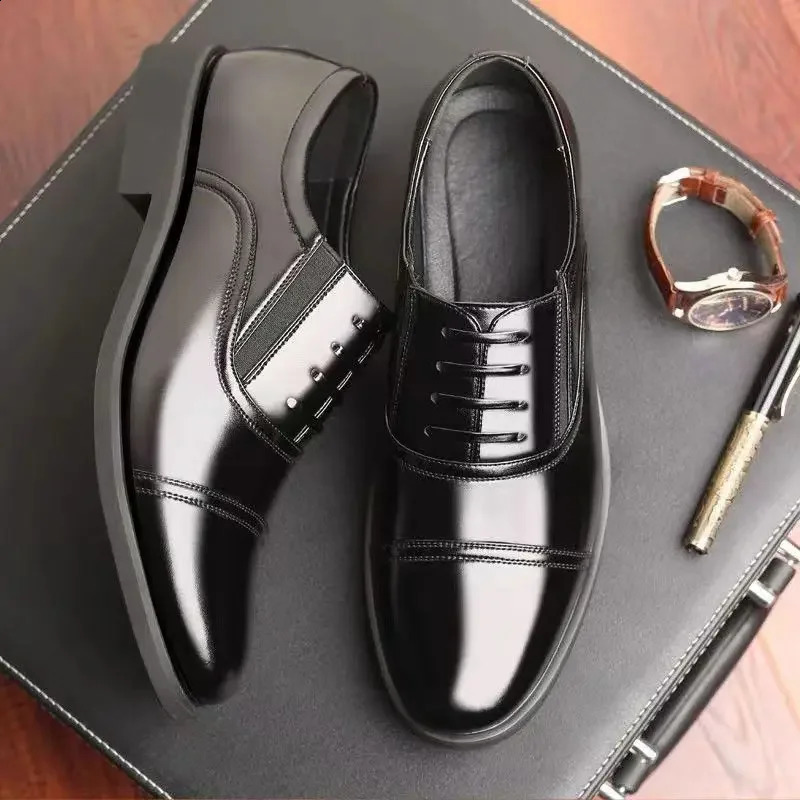 Clearance Leather Casual Dress Shoes Man Office Social Shoe for Men Footwear High Quality Fashion Elegant and Classic Suit 240826