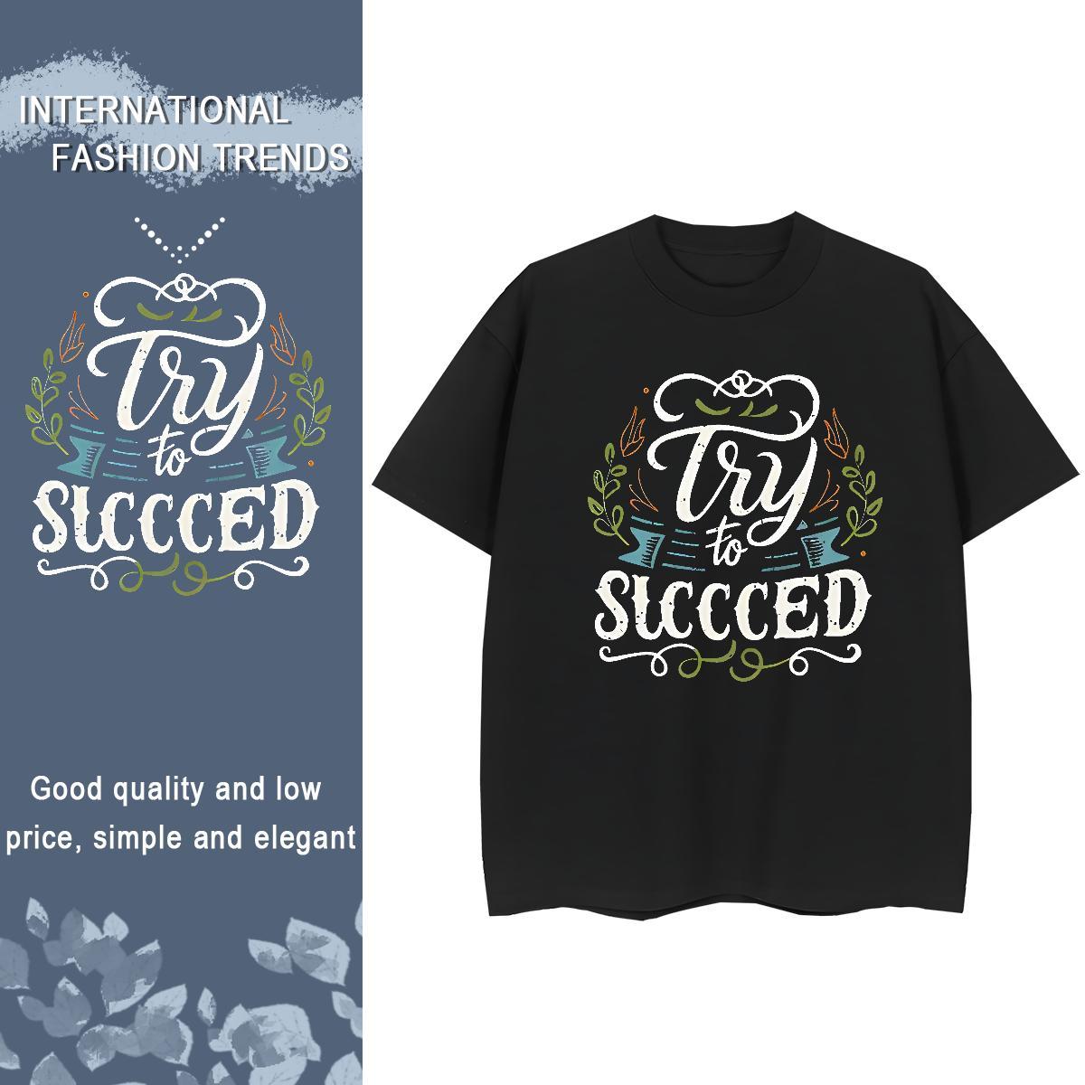 Loose Women Tees 230g 100% Cotton letter Casual Beach Womens T Shirts Breathable Short Sleeve Custom Print Plus Size Polos