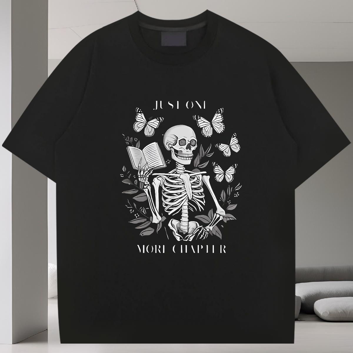 Unisex Mens T Shirts 100% Cotton 230g skull Casual Beach Custom Anime Breathable Crew Neck Men Tops Tees 2024 Summer Tops Shirt