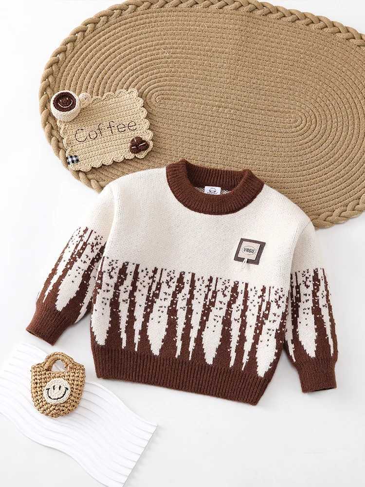 Childrens sweater boys knitting designer autumn and winter skydivingW240824