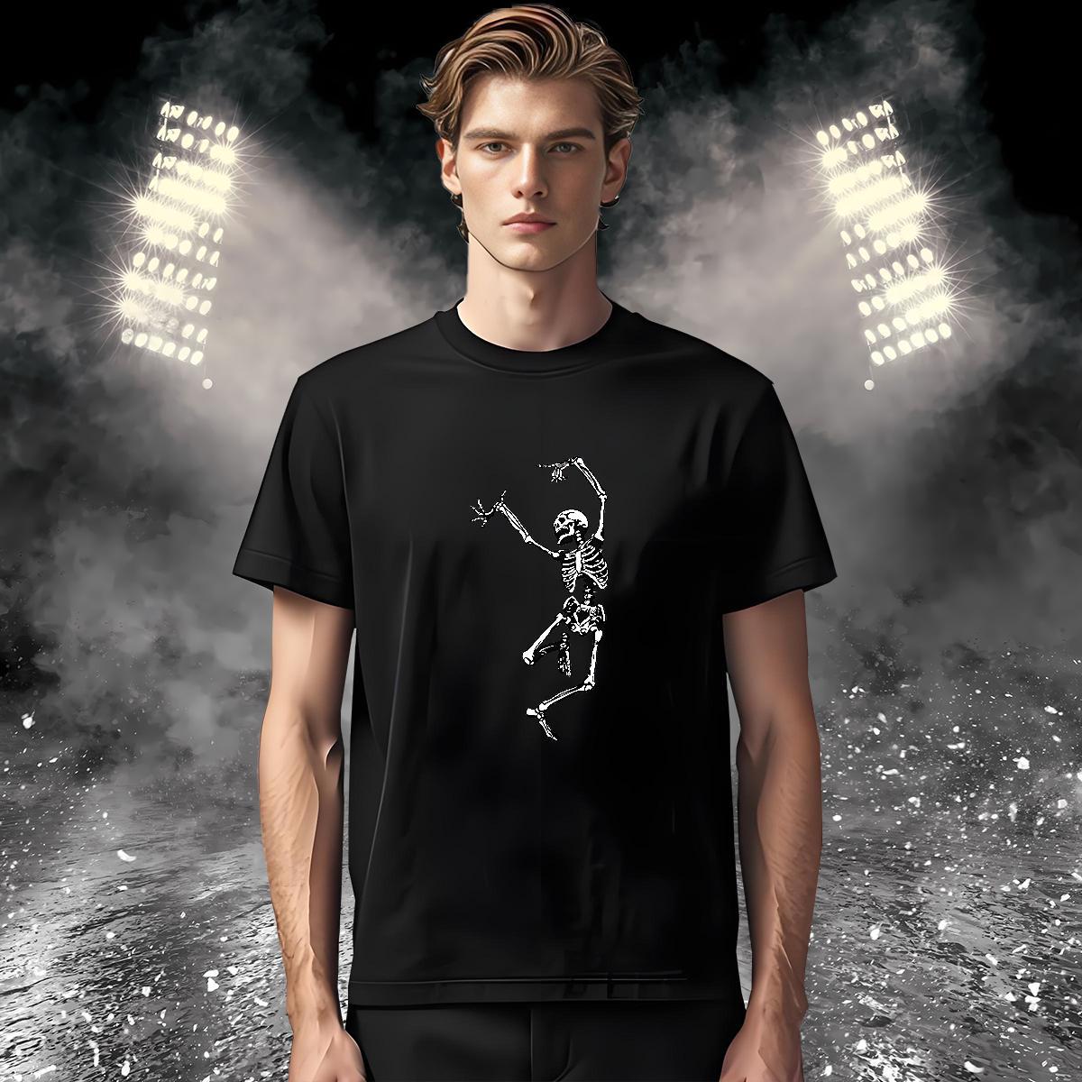 Brand Man T Shirts 230g Pure Cotton skull Casual Daily Wear Customized Print Breathable Men Tops Tees Factory Direct Tees Shirts