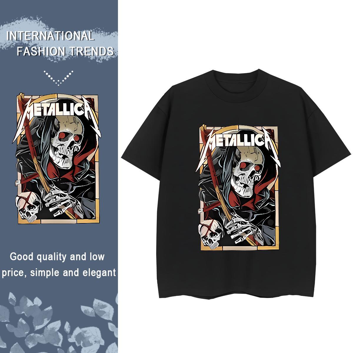 Brand Mens T Shirts 230g Cotton skull Street Casual Oversized Crew Neck Tshirts Fashion Design Tees