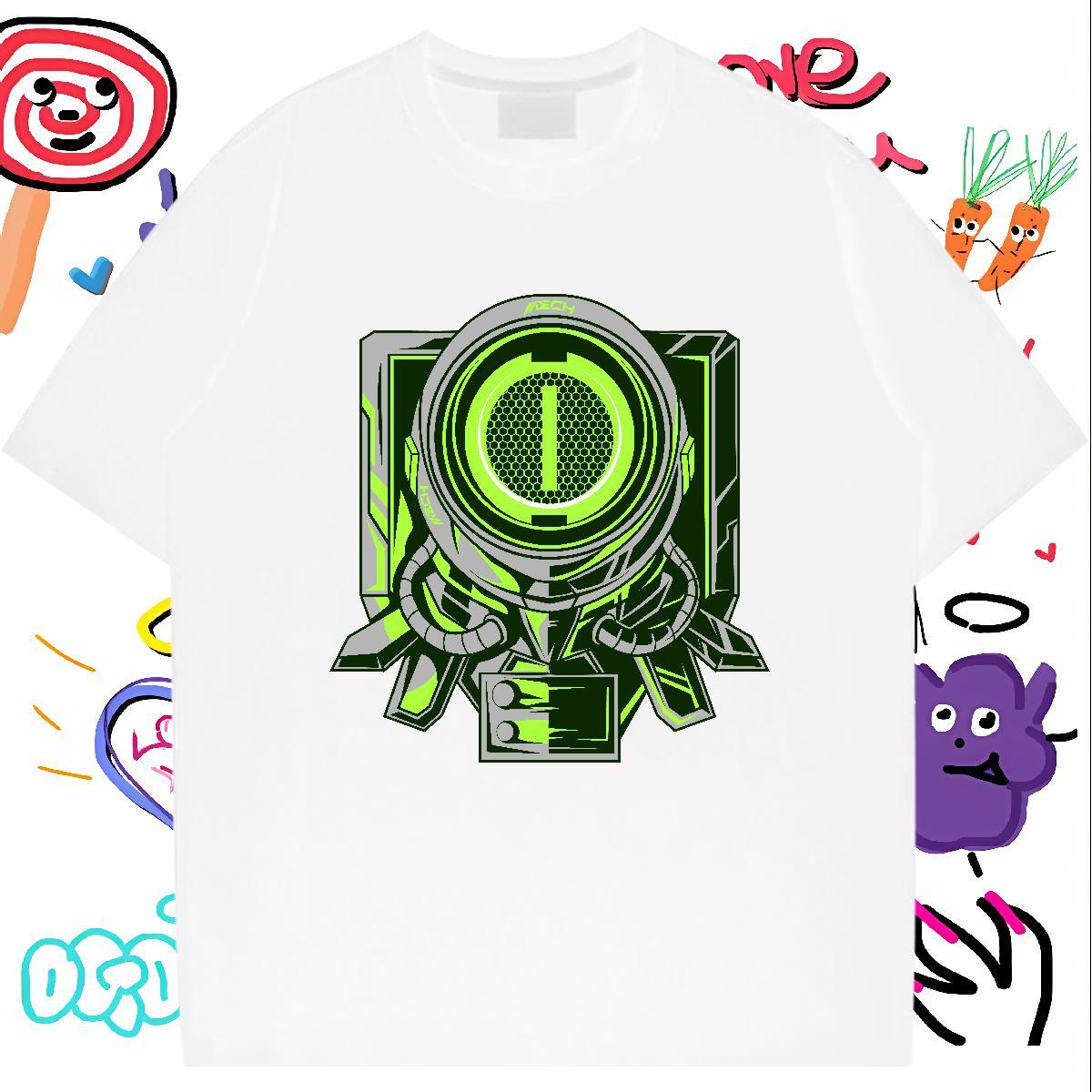 Brand Mens T Shirts 230g 100% Cotton ET Hip Hop Street Custom Print Oversized Breathable Crew Neck Men Tshirts Designer Polos