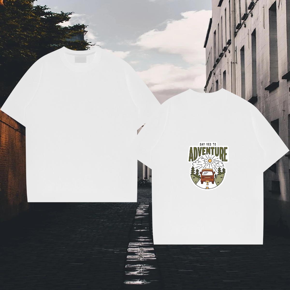 Soft Men T Shirts 100% Cotton 230g car Street Wear DIY Anime Crew Neck Breathable Men Clothes T-Shirt 2024 Designer Tees