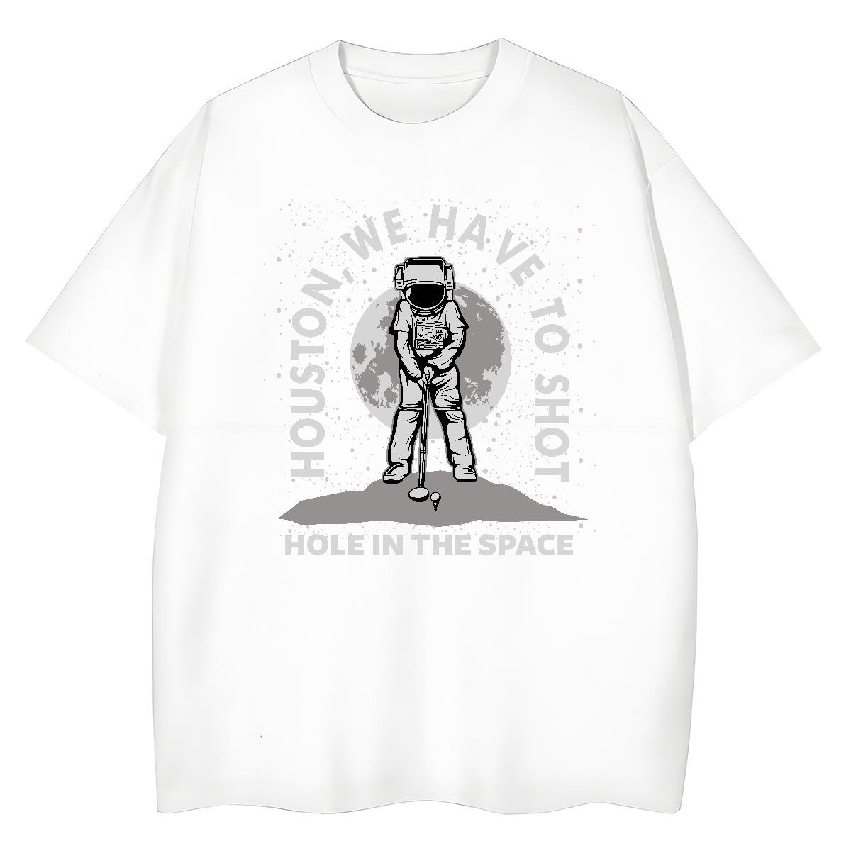 Comfortable Women Tshirts 230g Pure Cotton universe Sport T-Shirts for Women Crew Neck Cartoon Floral Printing Wear