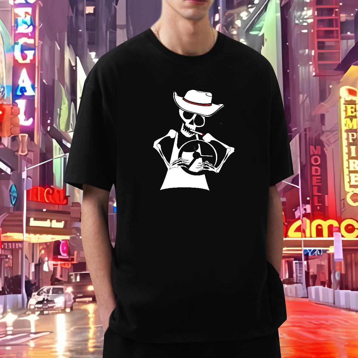 Designer T Shirt For Man 230g 100% Cotton skull High Street Hip Hop Customized Pure Cotton Men Tees Wholesale Tees Shirts