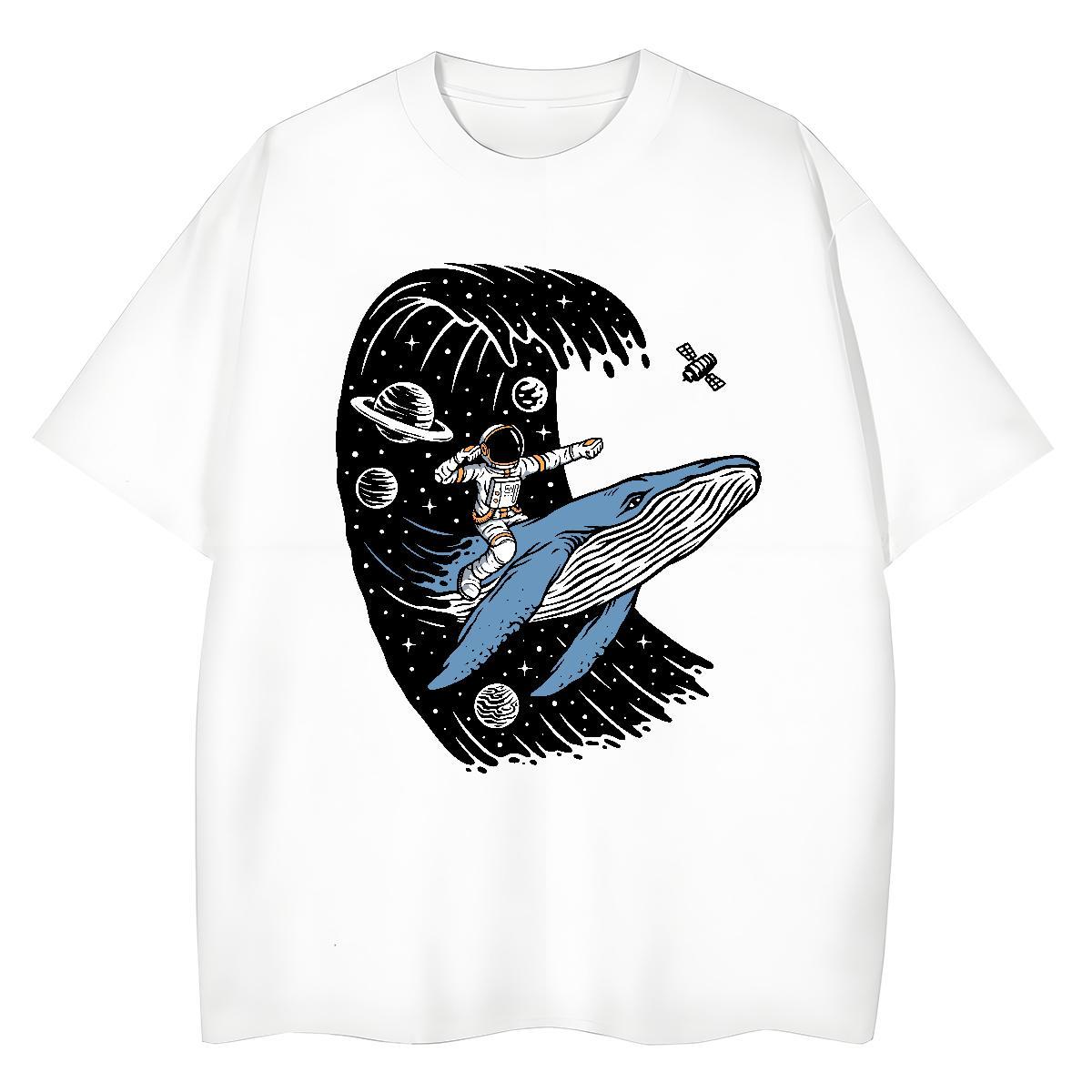 High quality Couples T Shirts 230g 100% Cotton universe High Street Hip Hop T shirt Breathable Soft Oversized L-4XL Tops