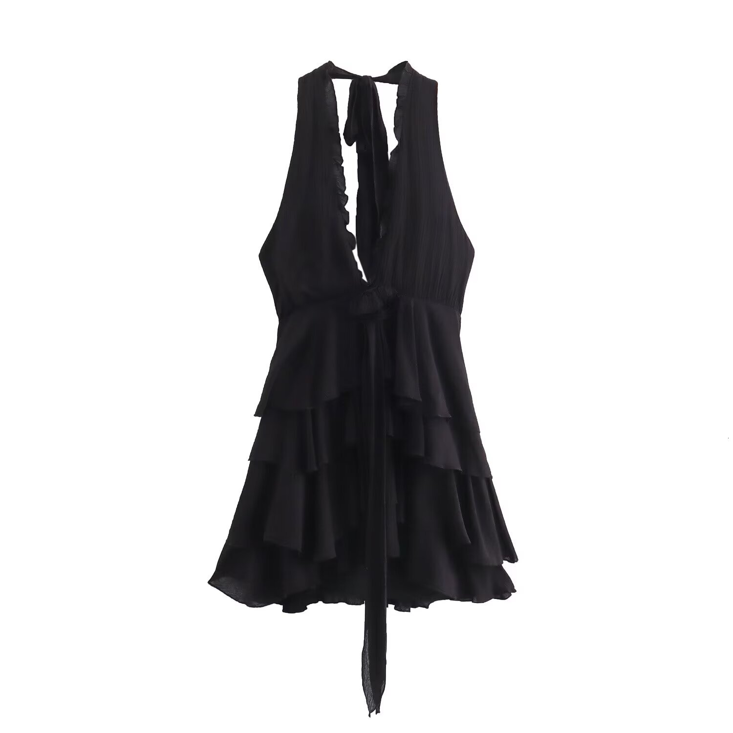 Womens Summer Backless Slim Fit Halter Neck Dress