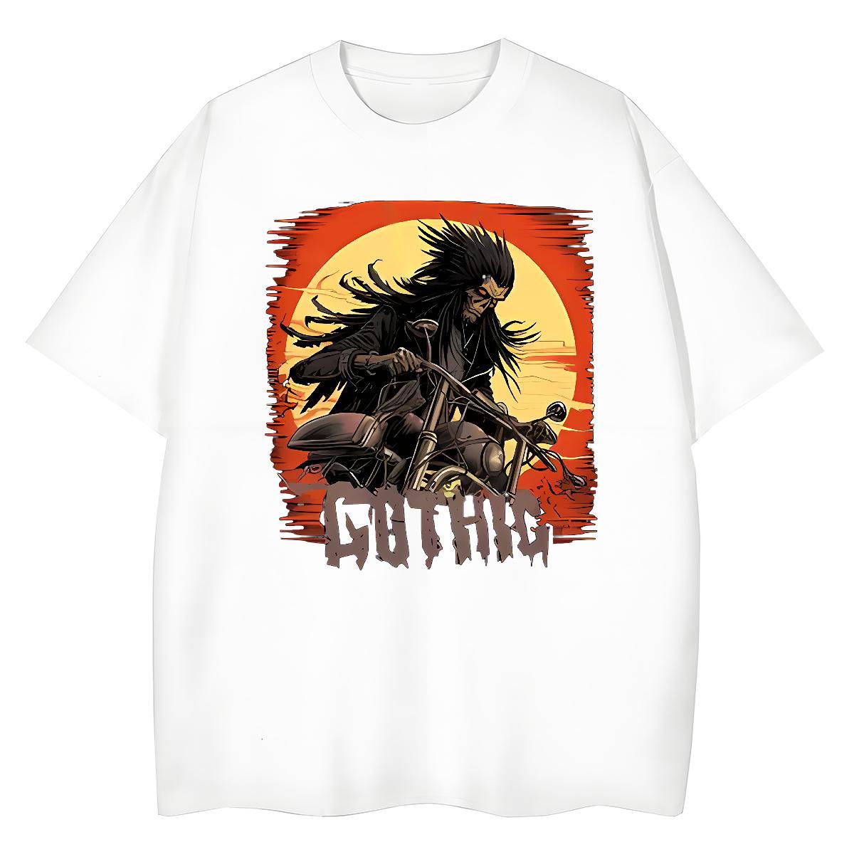 TOP Quality T-Shirts 230g Pure Cotton skull Street Casual DIY Breathable Soft Tshirts Brand Tops Tees