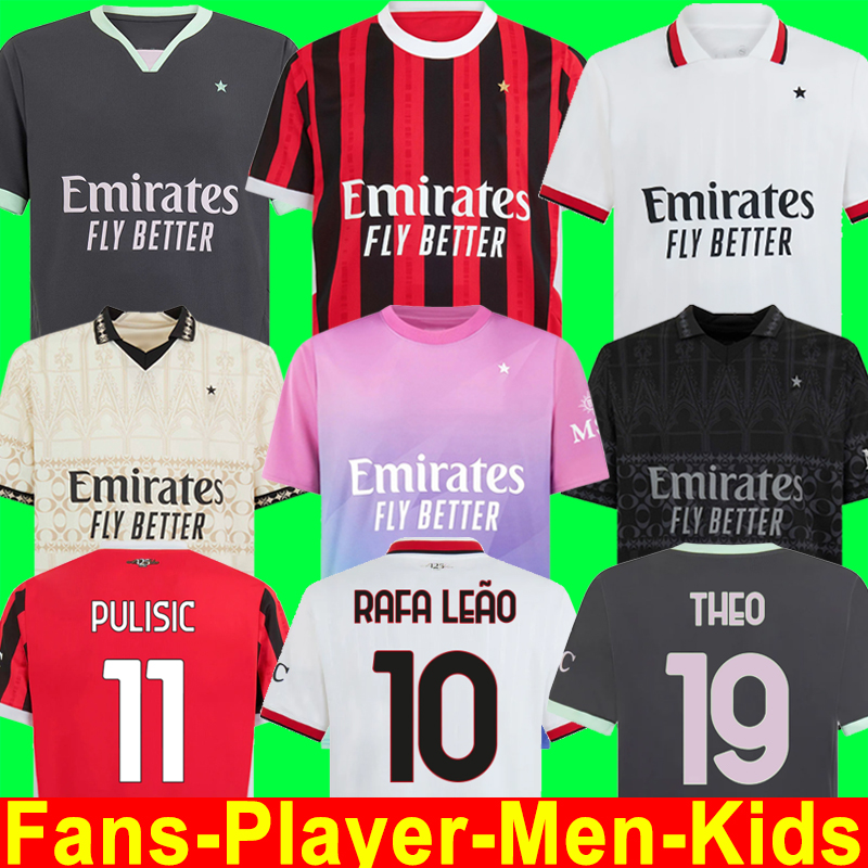 RAFA LEAO THEO 24 25 soccer jersey PULISIC LOFTUS-CHEEK BENNACER CALABRIA goalkeeper football shirt player version ac 2024 2025 men kids kit boys uniforms third