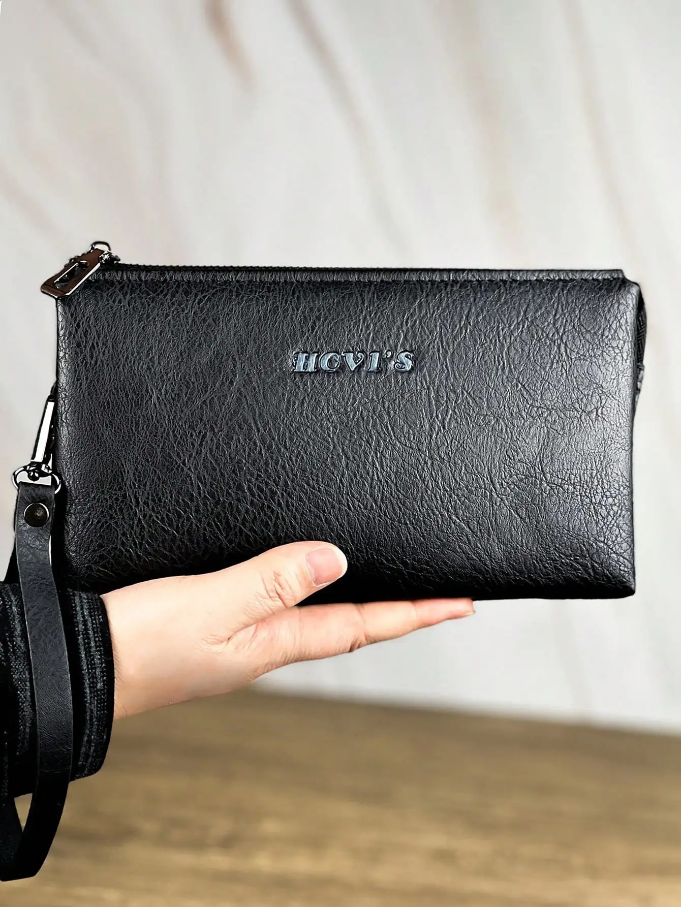 Fashion Retro Mens Clutch Bag Business Large Capacity Portable Wristlet Underarm Cell Phone 240826Z