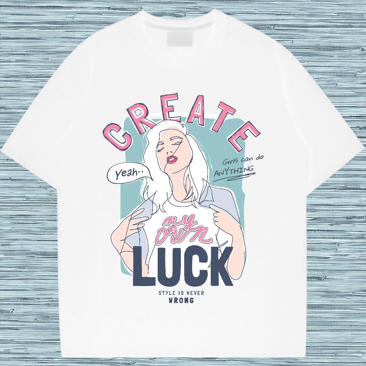 Wholesale Women Tshirts 230g Cotton letter Sports Casual T Shirt For Woman Round Neck Short Sleeve Customized Clothings