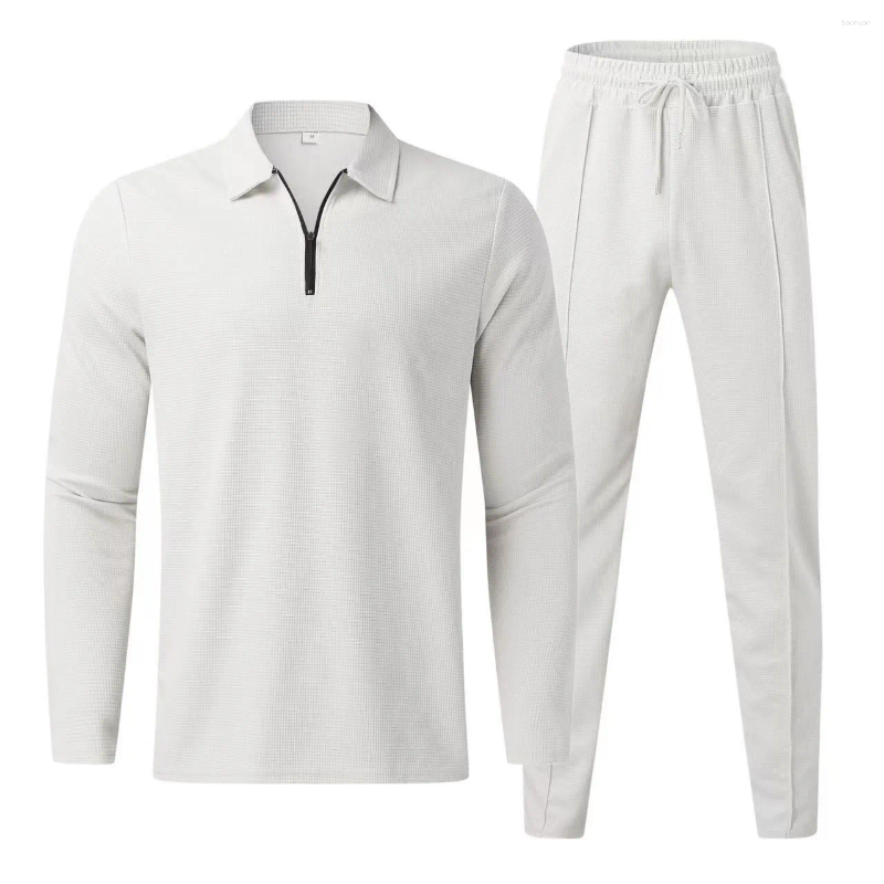 Men's Tracksuits High Quality Casual Sets Summer Cool Breathable Sportwear Two-piecesMen Short-sleeved Polo Shirt Pants