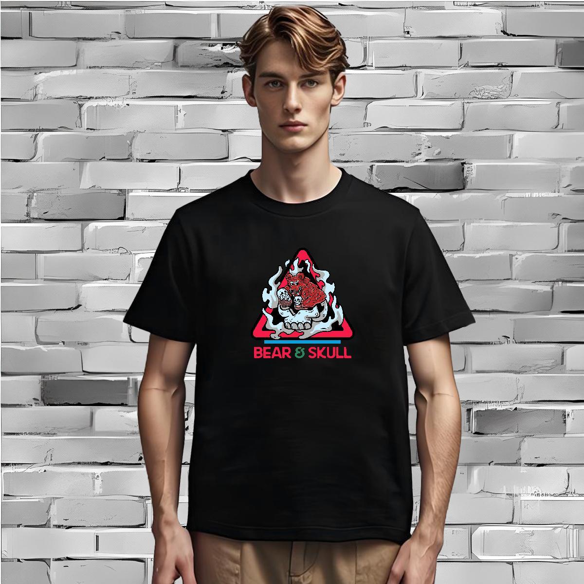 High Quality Mens T Shirts 230g 100% Cotton skull Street Wear DIY Breathable Crew Neck Men Tees Custom Polos