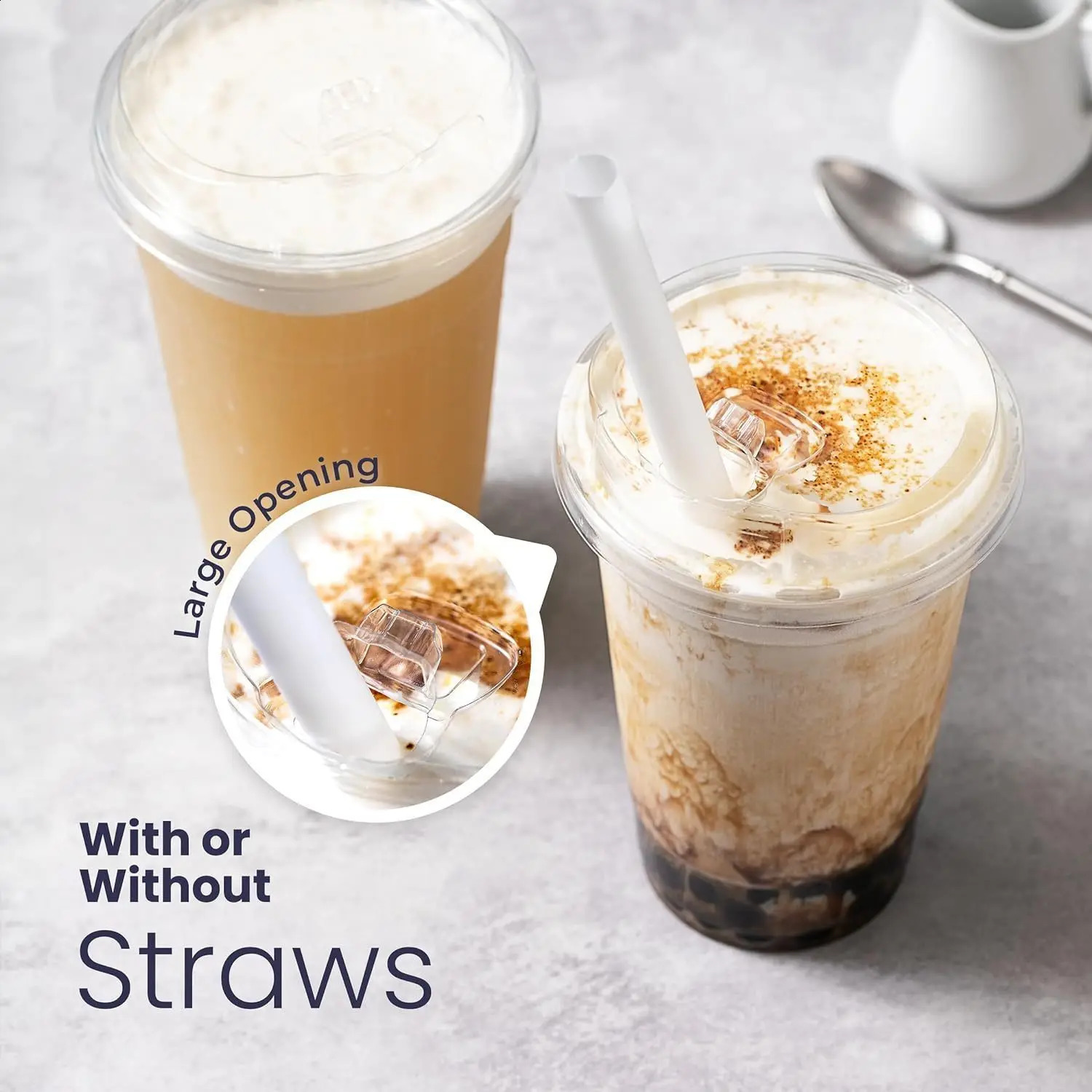 12/16/20 oz transparent plastic cup no slanted lid disposable plastic coffee cup party drink bubble tea cold drink 240826