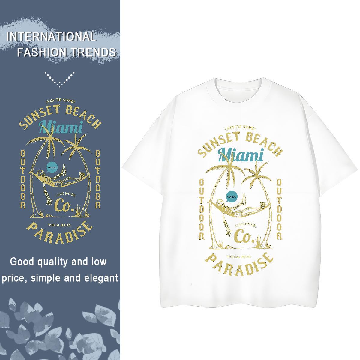 Free Shipping Womens Tshirts 230g Cotton tree Home Outdoor T shirt O-Neck Short Sleeve Customized Tops