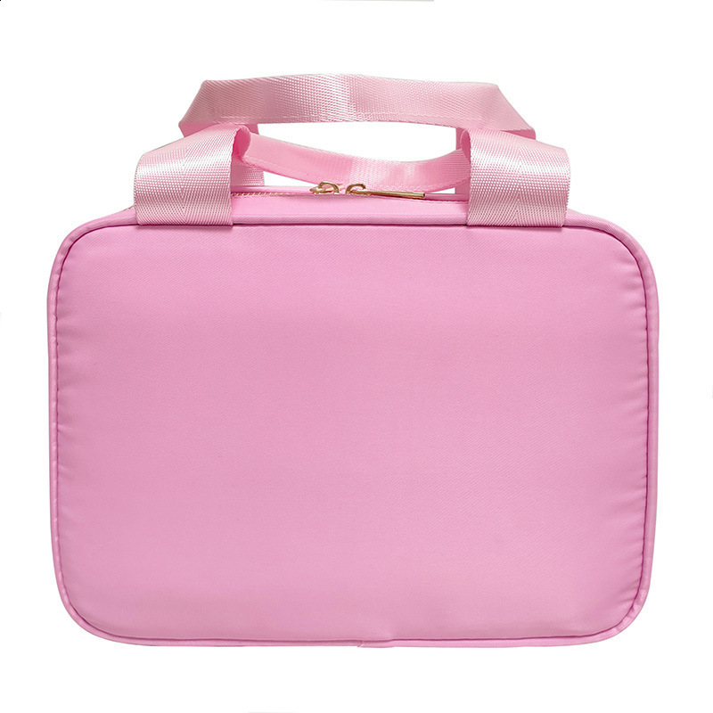 Nylon Preppy Lunch Box Large Insulated Bag Reusable Tote LunchBag for School Travel Picnic 240716
