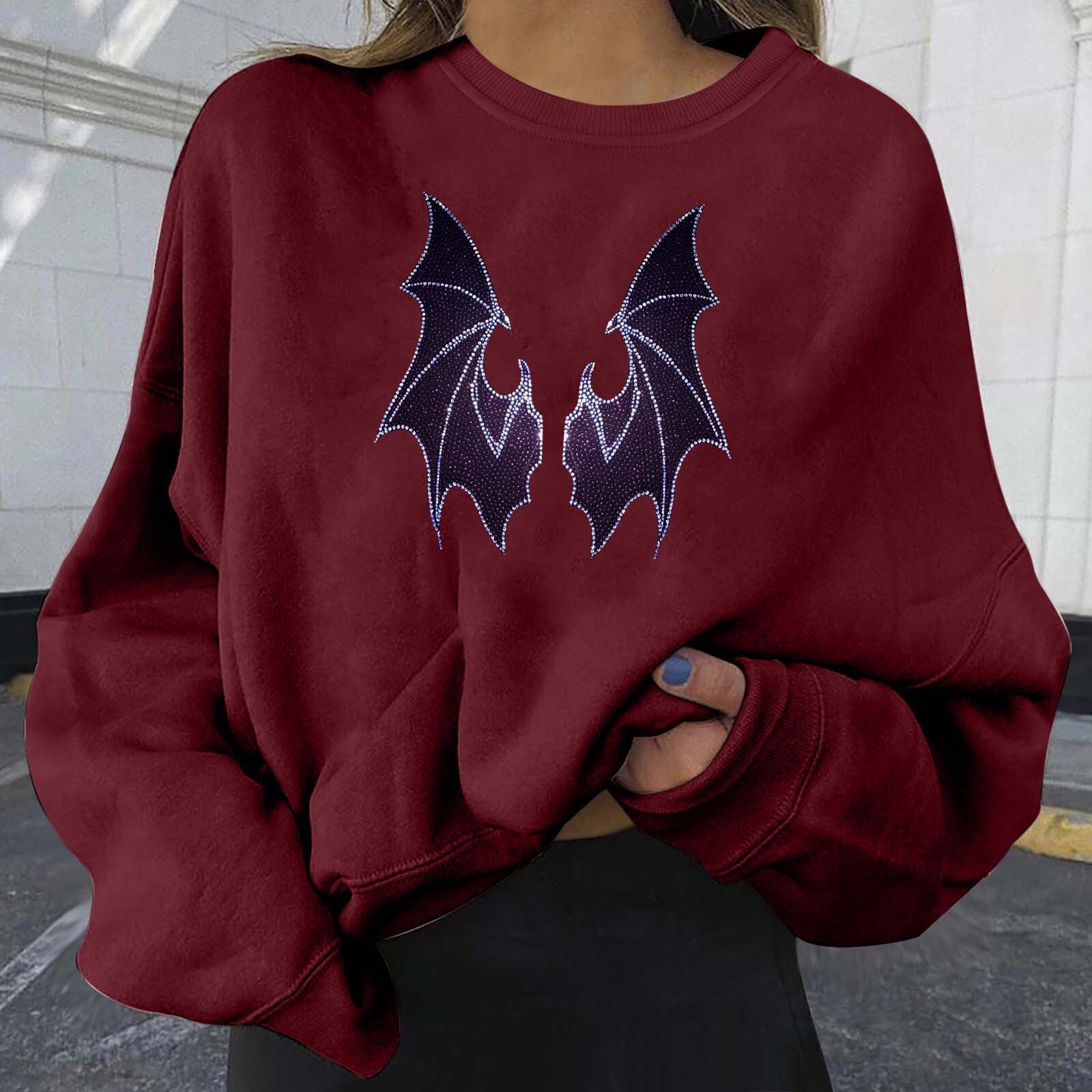 New Halloween Personalized Printed Hoodie Loose Large Size for Women dongdumaoyi
