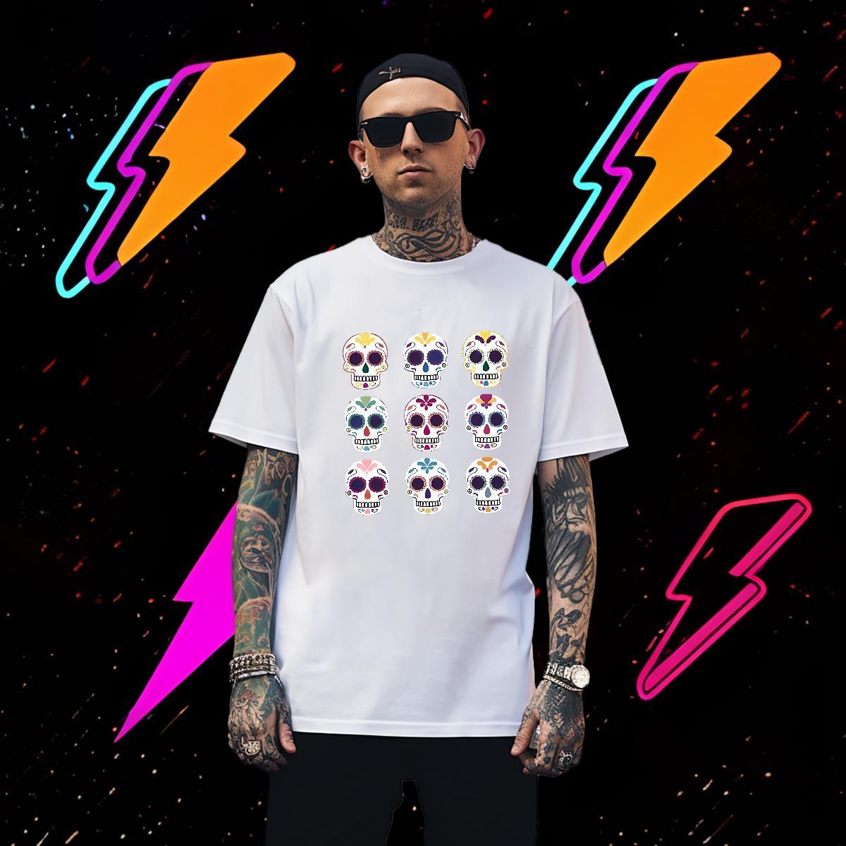 Popular Man T Shirts 230g Pure Cotton colorful Street Black Oversized Breathable Short Sleeve Men Clothes T-Shirt Stylist Tees Shirts