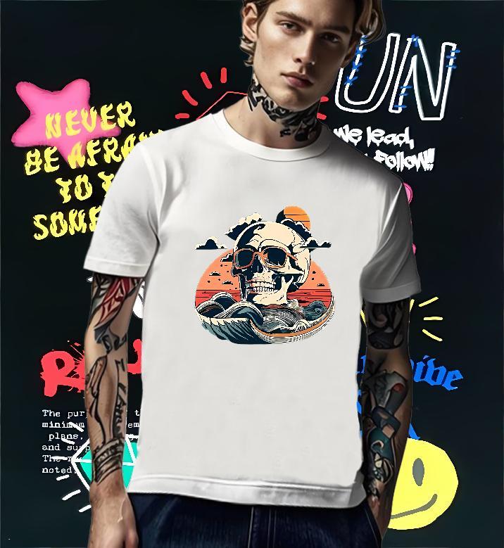 Soft T Shirt For Man 230g 100% Cotton sun Daily Outfit White Plus Size Breathable Crew Neck Men Clothes T-Shirt New Designer Tops Shirt