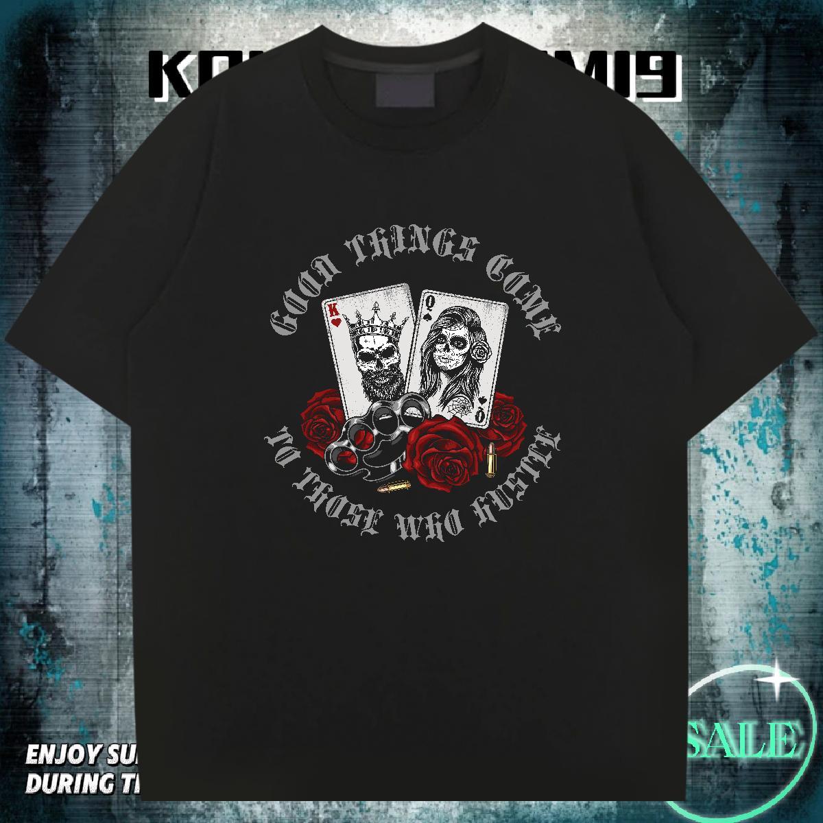 Cool Design Mens T Shirts 100% Cotton 230g skull Casual Custom Printing Crew Neck Breathable Men Tshirts Free Shipping Tees Shirts