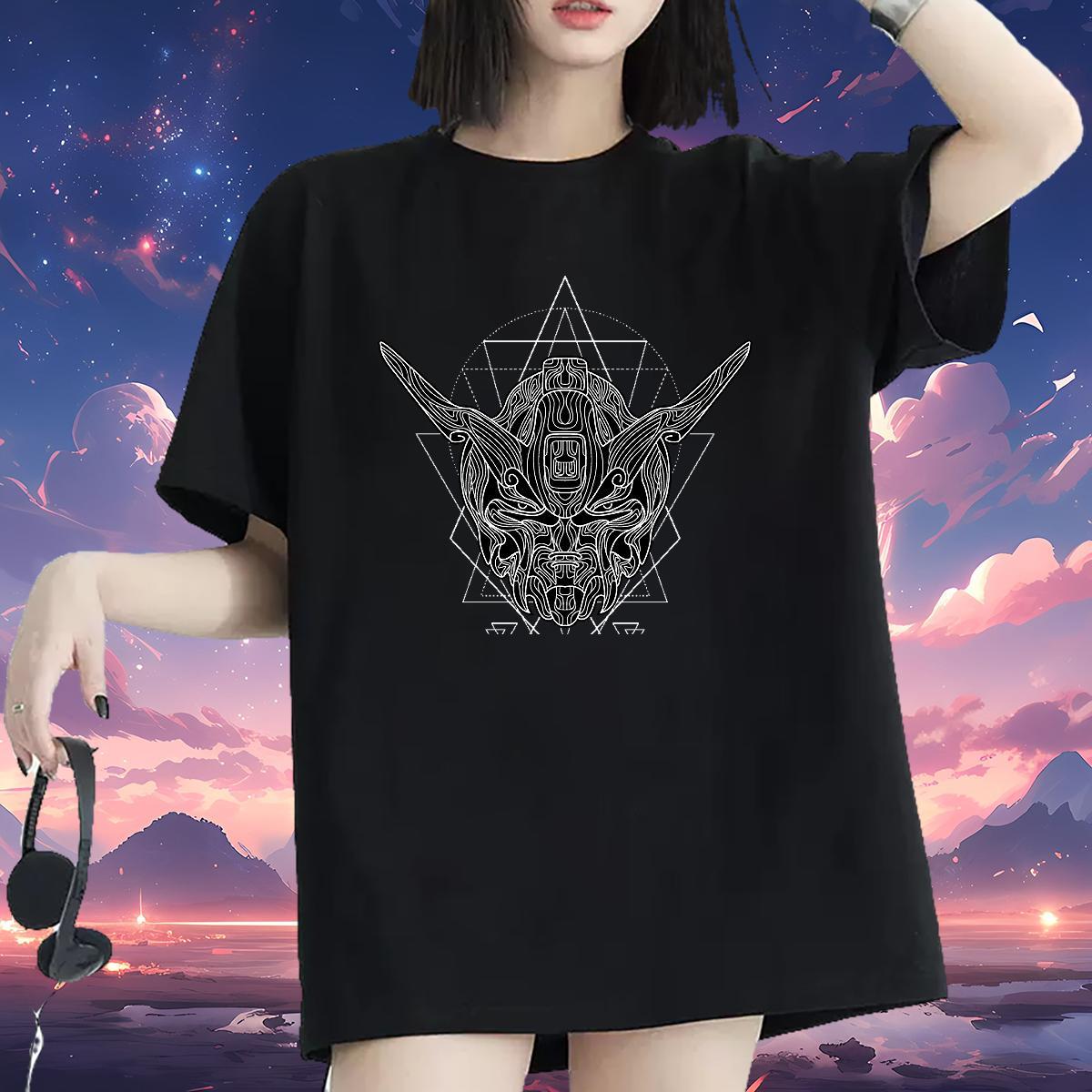 Soft Couples T Shirts 230g Cotton icon Street Woman T Shirts Short Sleeve O-Neck Floral Print Tees