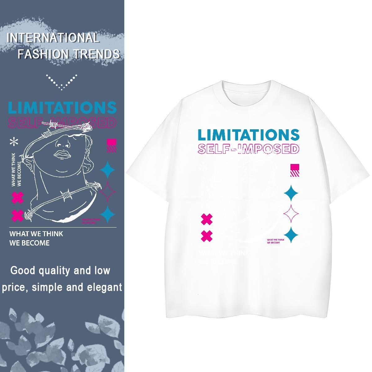 Comfortable Couples T Shirts 230g 100% Cotton limitation Sport Woman T Shirts Breathable Short Sleeve Black White Tops Tees