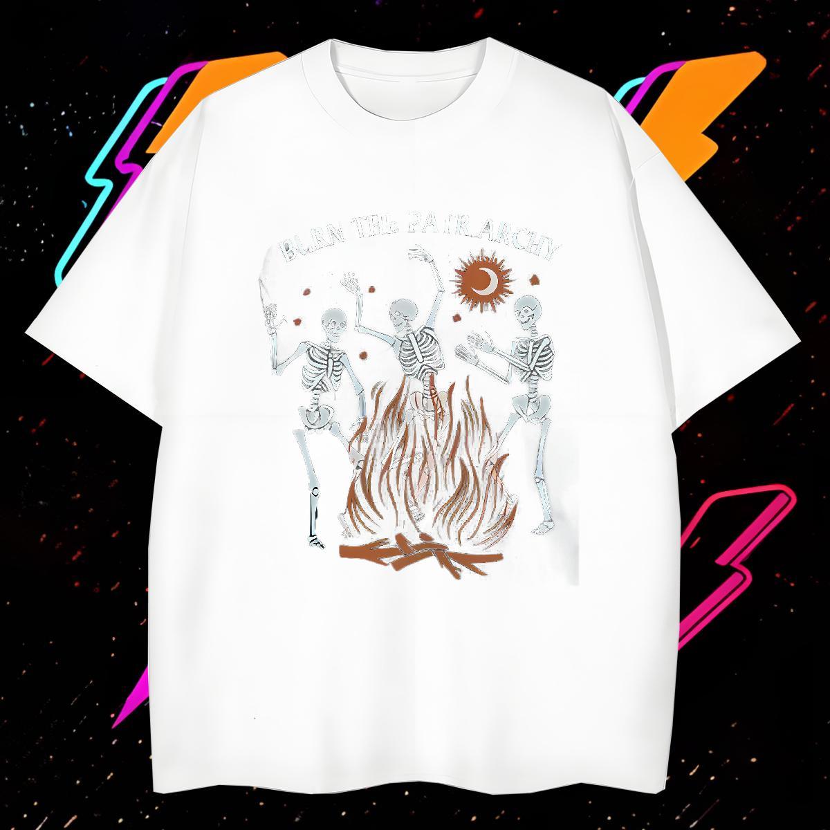 Loose T-Shirts 230g Cotton moon Hip Hop DIY Printed Crew Neck Breathable Men Clothes T-Shirt New Designer Tops Shirt