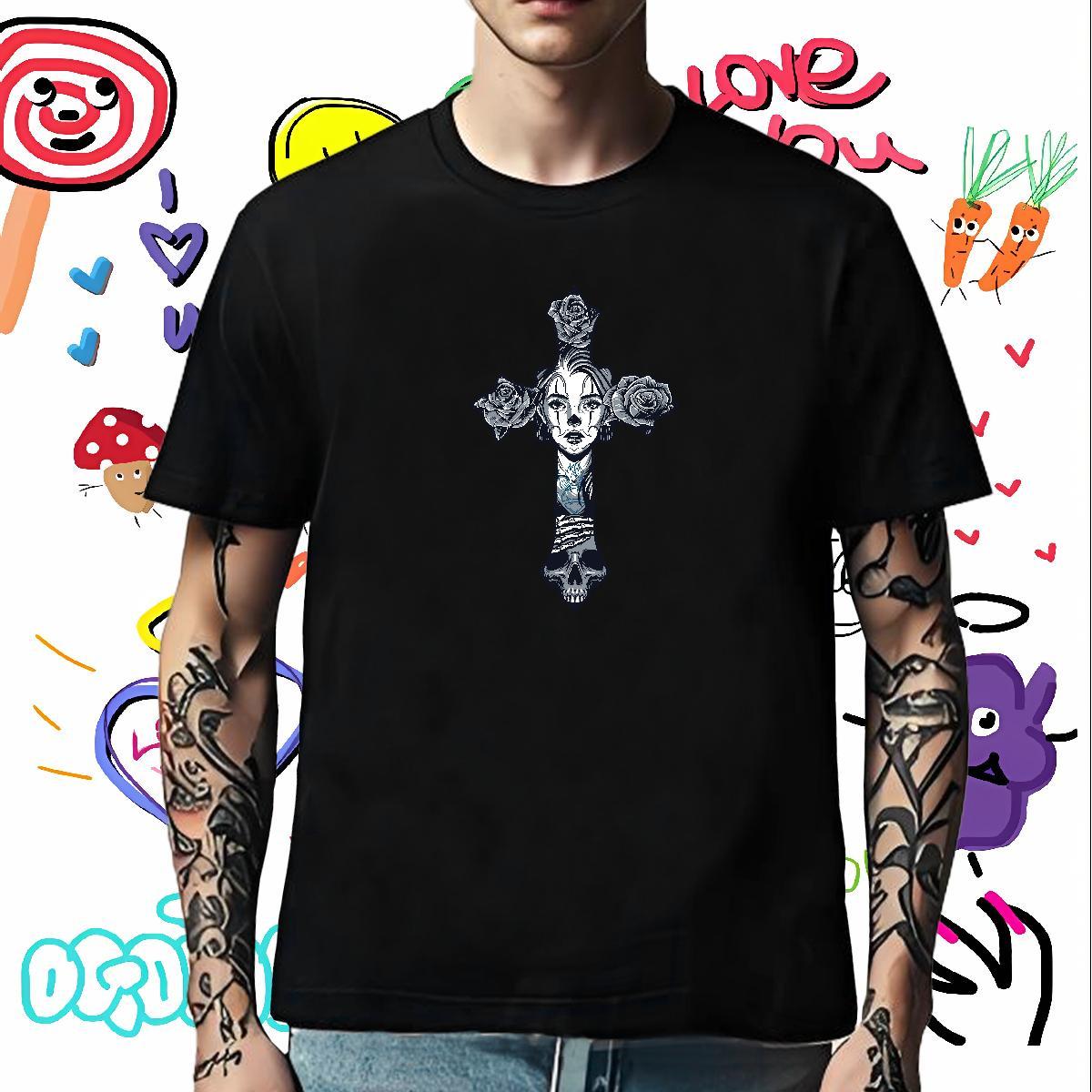 Designer T-Shirts for Men 230g 100% Cotton painting Casual DIY Logo Oversized Breathable Crew Neck Men Clothes T-Shirt Fashion Designer Wear