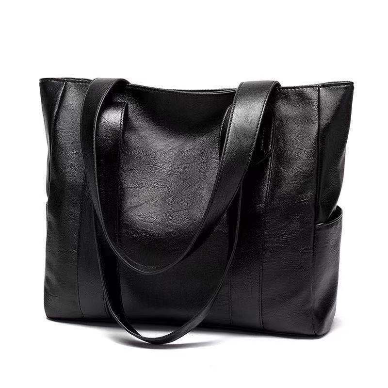 2023 New Large Bag Women's Versatile Simple Large Capacity Tote Bag Single Shoulder Handbag Soft Leather Women's Bag