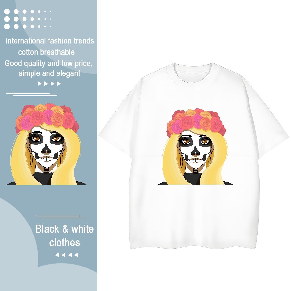 Designer Men T Shirts 230g 100% Cotton portrait Street DIY Pure Cotton Tshirt for Man Woman Wholesale Tees