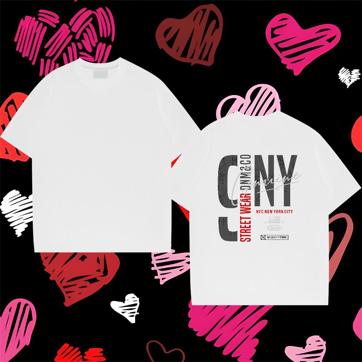 Cool Design T-Shirts 230g Cotton letter Street Casual Anime Print Round Neck Short Sleeve Tshirt for Man Woman Customized Top Tees