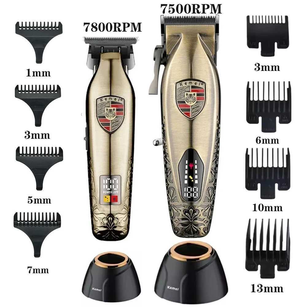 2026 Designer Kemei Barber Professional Mens Rechargeable Trimmer Beard Cordless Electric Hair Clipper W240824 Free Shipping C260312