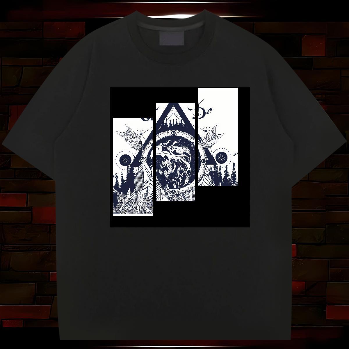 Soft T Shirt For Man 230g Pure Cotton eye of the devil Casual Beach Oversized 3XL 4XL O-Neck Short Sleeve Couples T Shirts DIY Customized Wear
