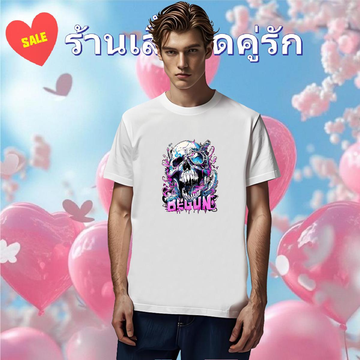 Cool Design Man T Shirts 230g 100% Cotton skull Casual Beach DIY Logo Oversized Breathable Short Sleeve Men Tops Tees Fashion Casual Wear