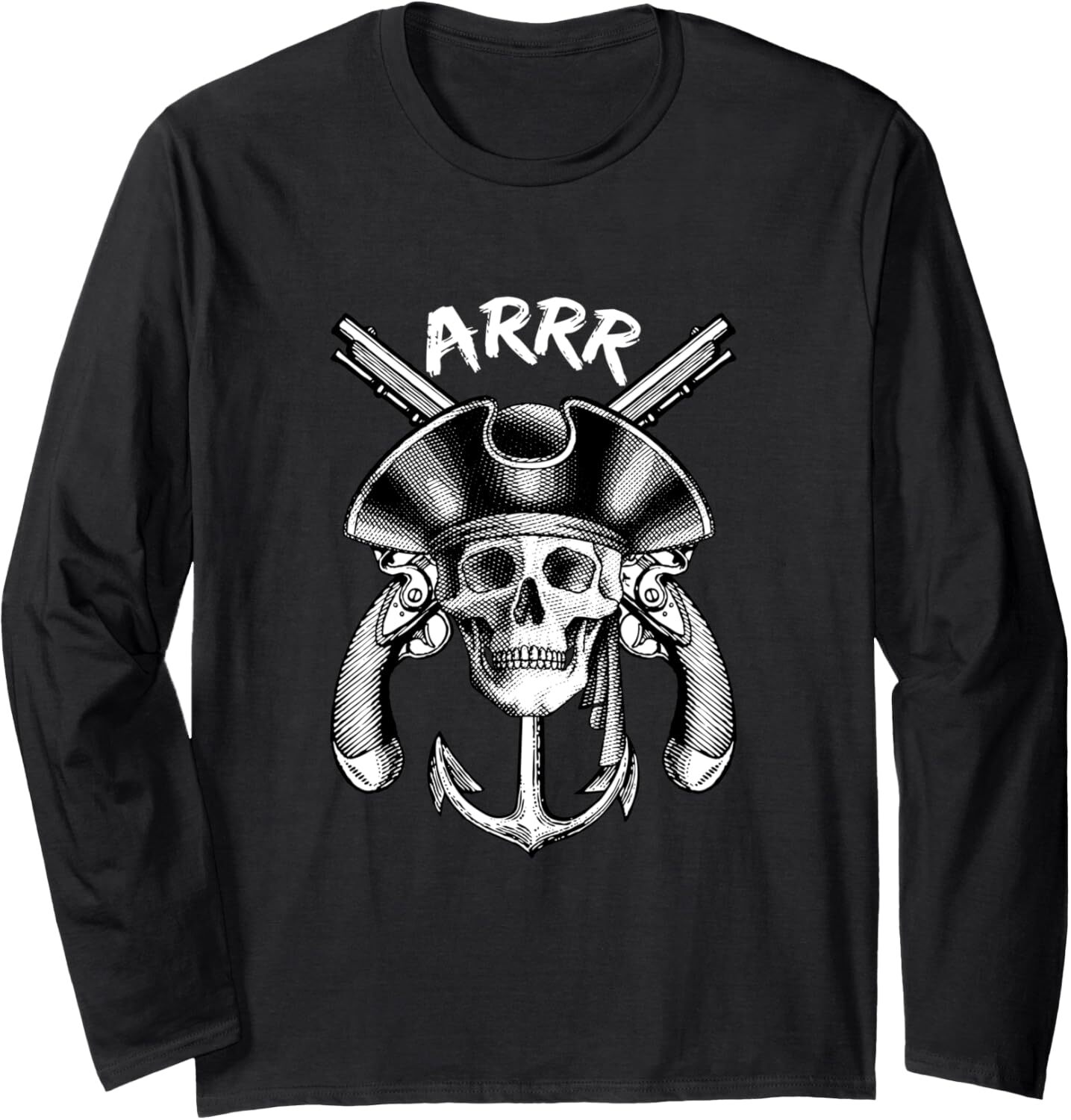 Long Sleeve Shirts for Men sweatshirt ARRR Pirtate With Pirate Skull Anchor Funny Gift Long Sleeve Tee Streetwear Casual tops clothes